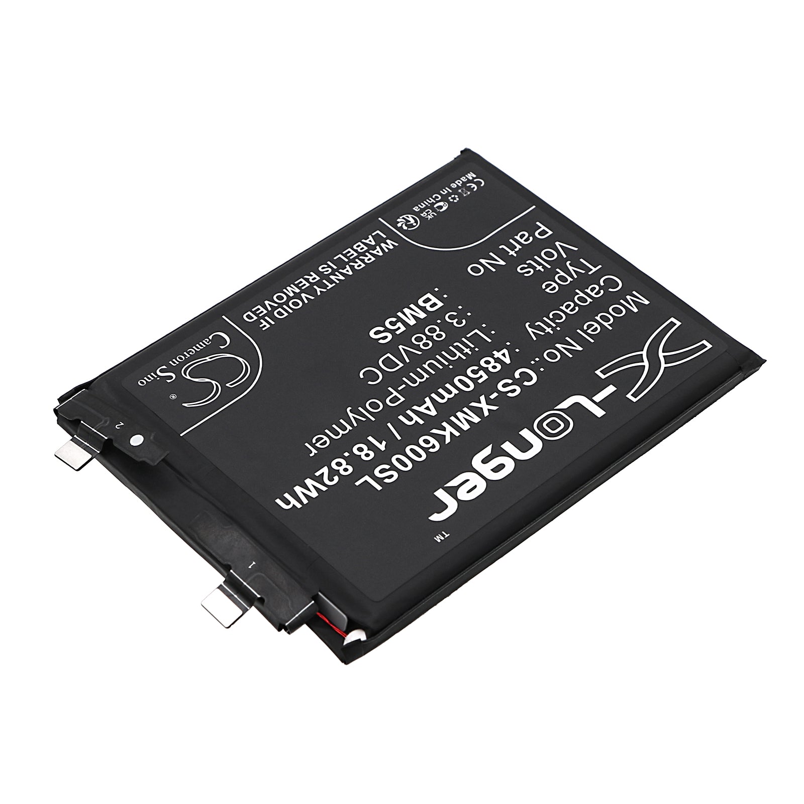 Li-Polymer, Mobile, SmartPhone Battery fits Xiaomi 13t Pro, K60, 3.88V, 4850mAh Mobile, SmartPhone Cameron Sino Technology Limited