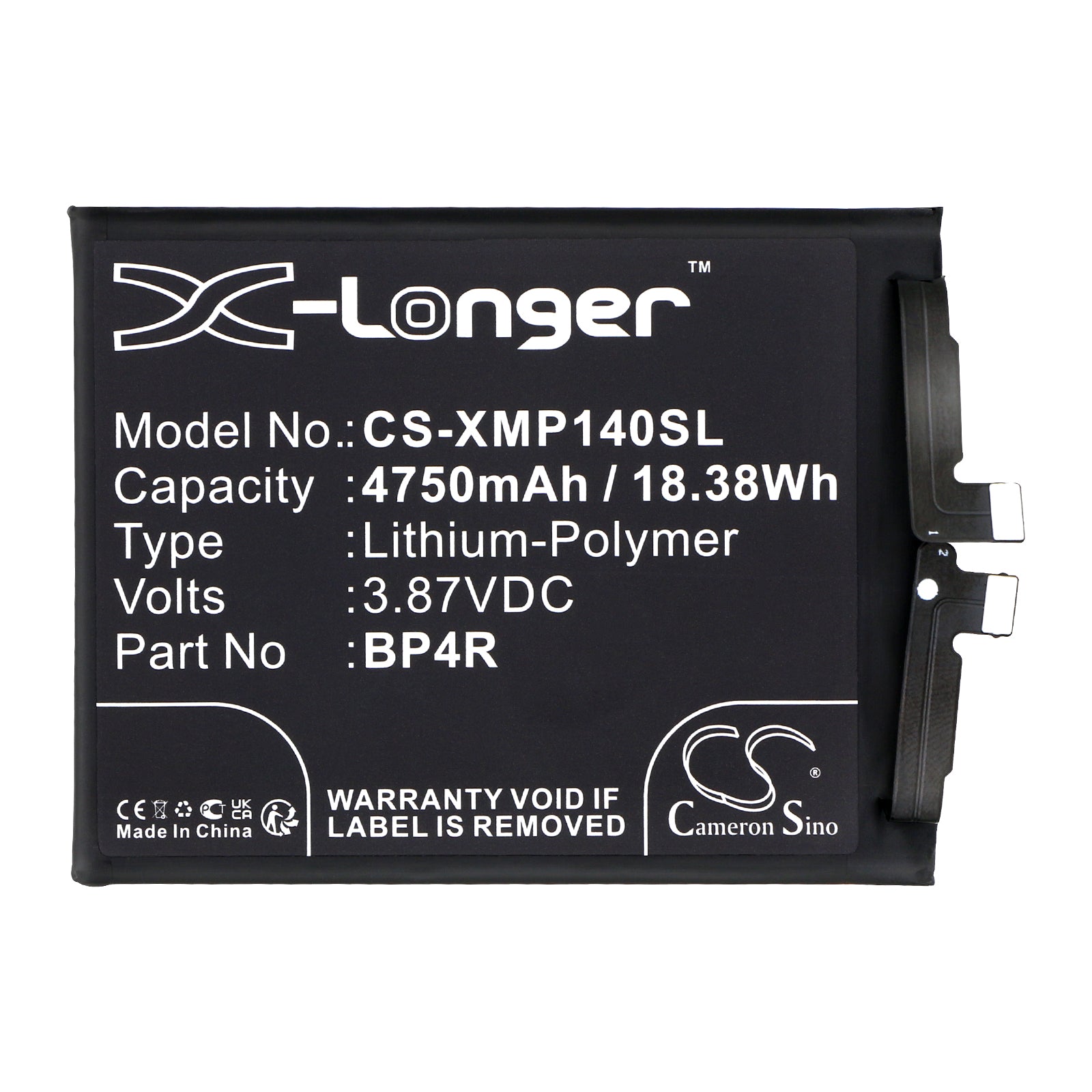 Li-Polymer, Mobile, SmartPhone Battery fits Xiaomi 14 Pro, 3.87V, 4750mAh Mobile, SmartPhone Cameron Sino Technology Limited