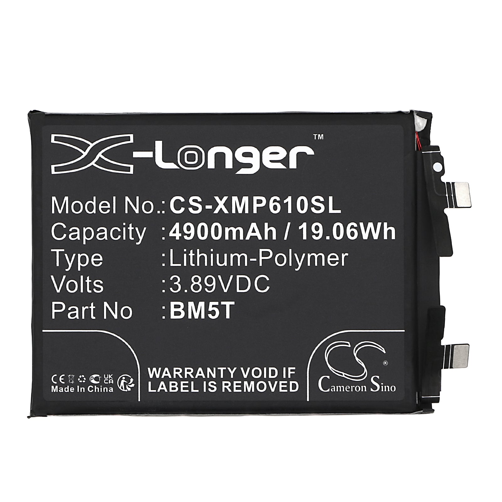 Li-Polymer, Mobile, SmartPhone Battery fits Poco X6 Pro, Xiaomi 13t 5g, 3.89V, 4900mAh Mobile, SmartPhone Cameron Sino Technology Limited