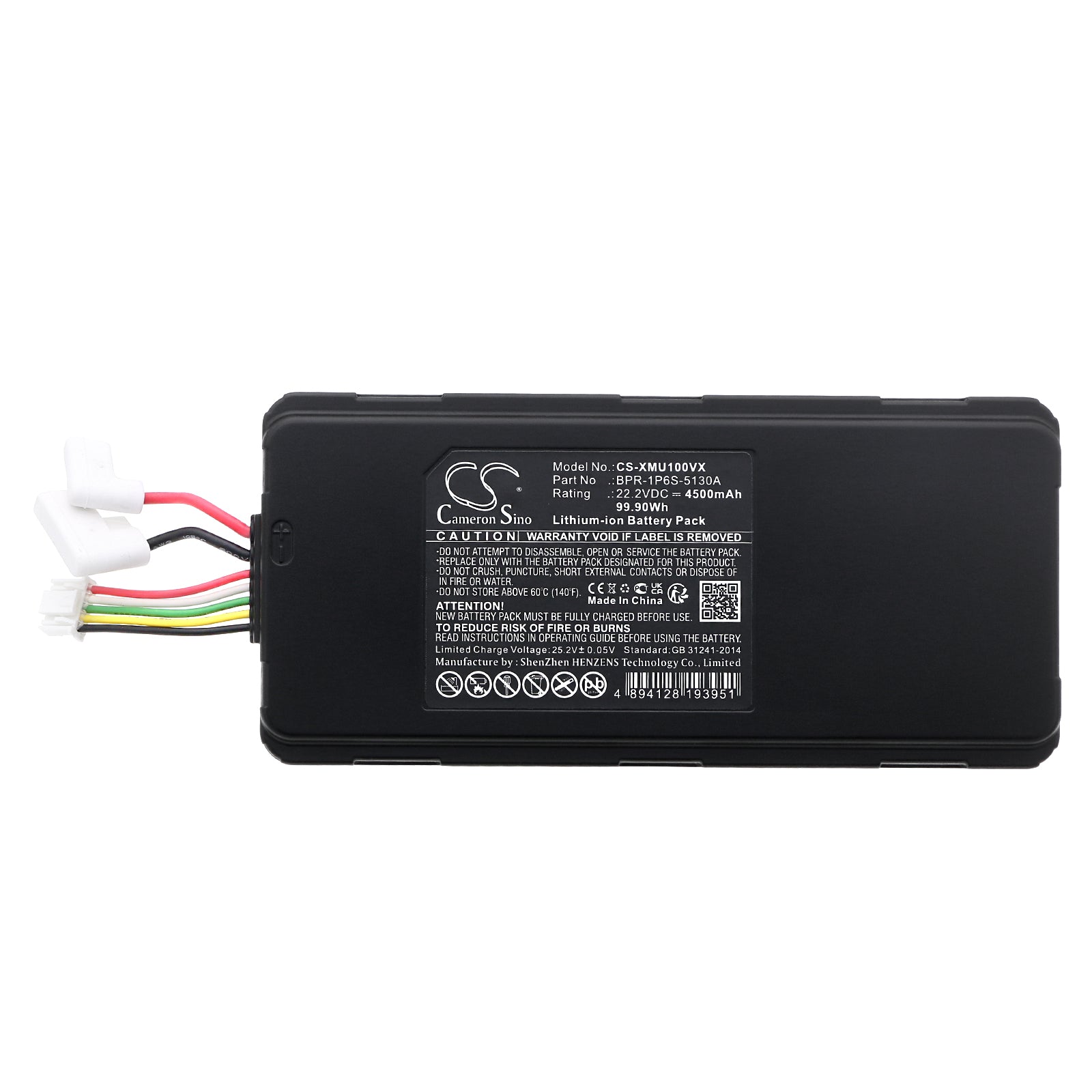 Li-ion, Vacuum Battery fits Roborock Dyad Air Wet, Dyad U10, 22.2V, 4500mAh Vacuum Cameron Sino Technology Limited