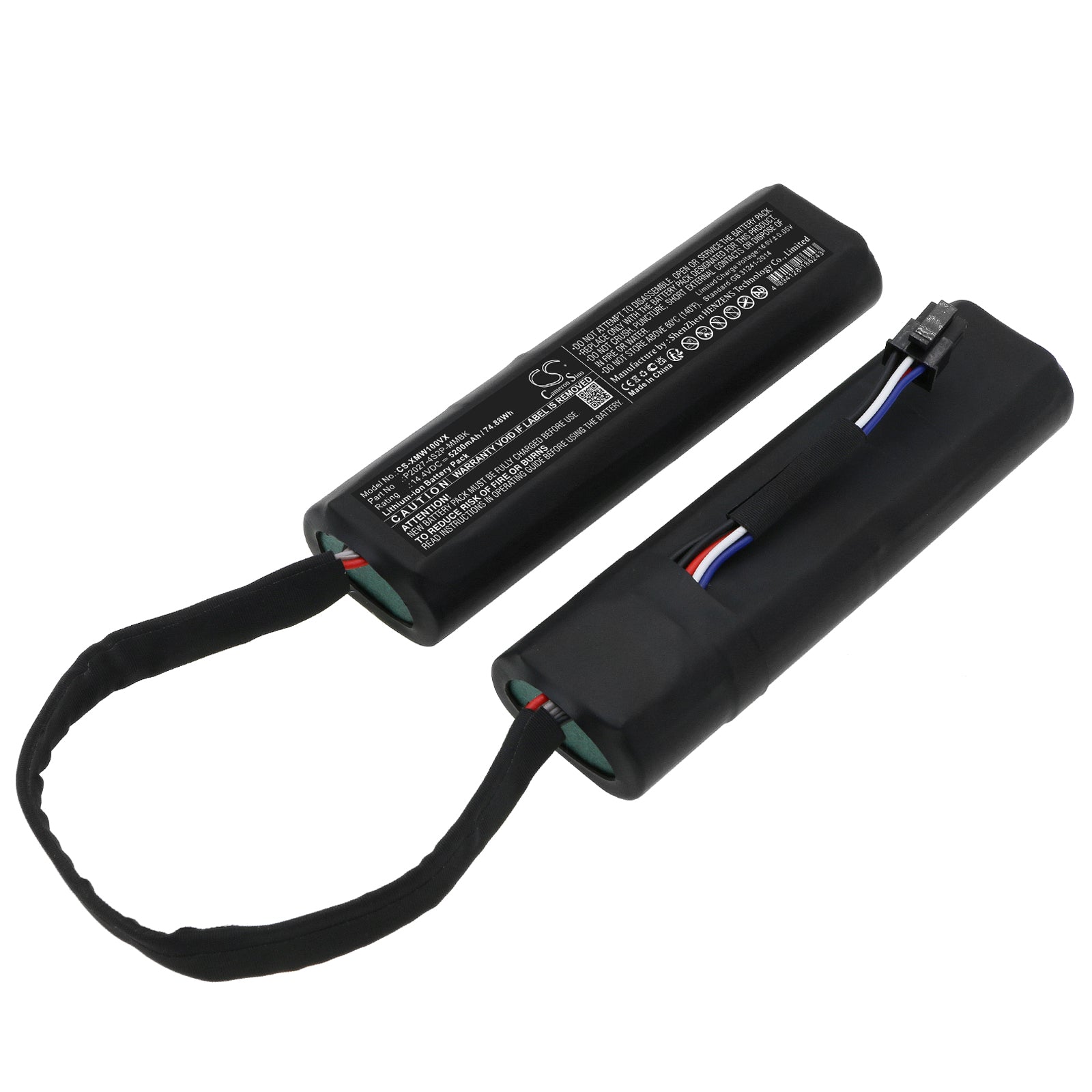 Li-ion, Vacuum Battery fits Xiaomi Dreame W10, Dreame W10 Pro, 14.4V, 5200mAh Vacuum Cameron Sino Technology Limited