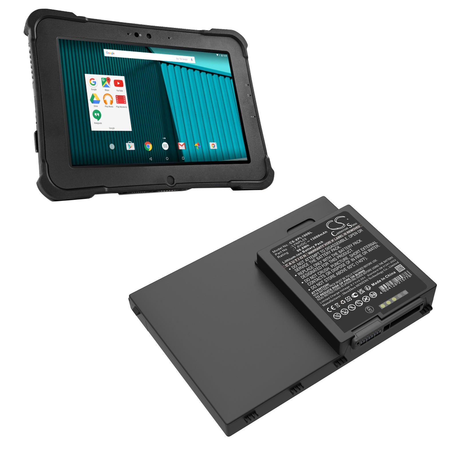 7.6V, Li-ion, 13000mAh, Battery fits Zebra Xbook L10, Xslate L10 | Xplore RSL10, 98.8Wh Tablet Cameron Sino Technology Limited