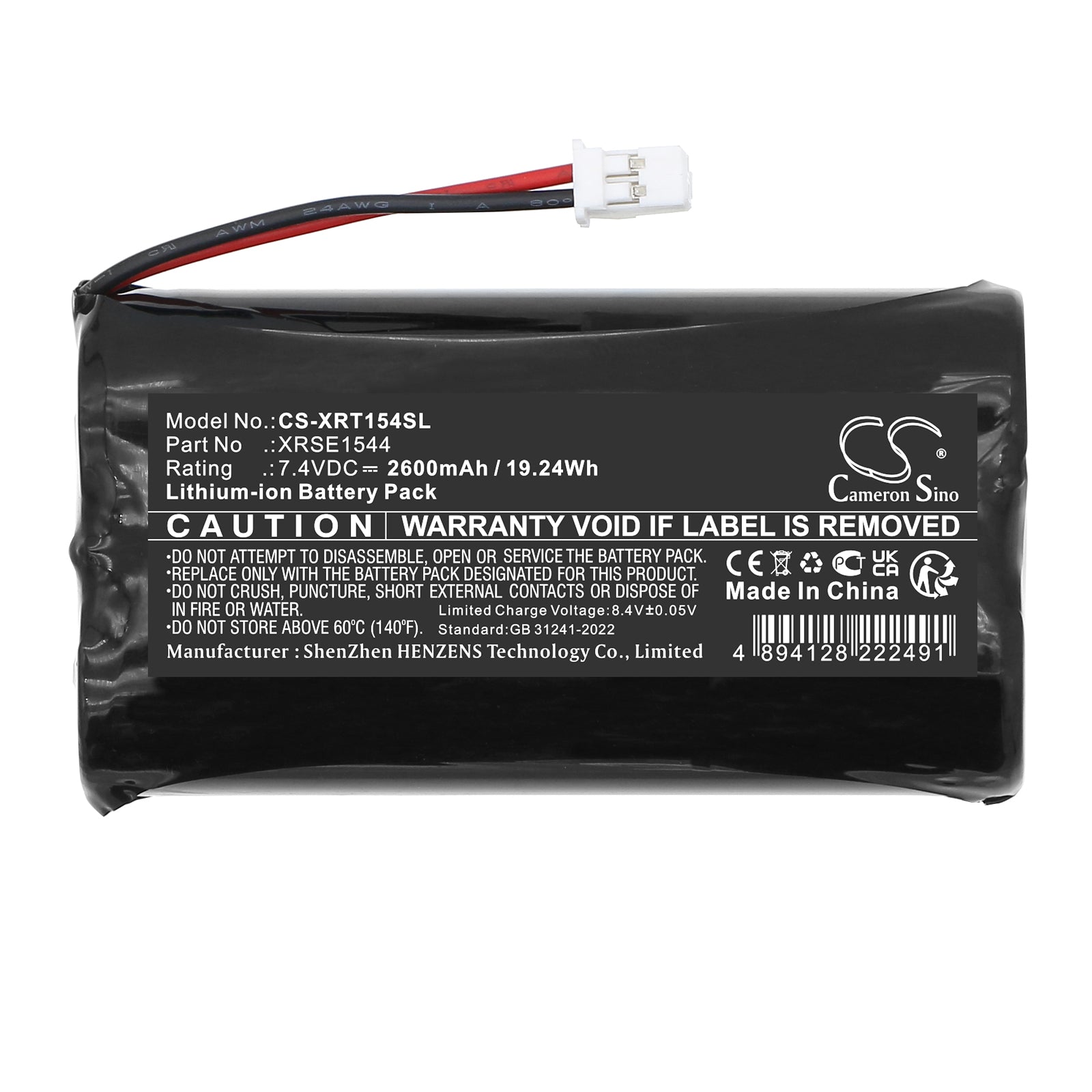 7.4V, Li-ion, 2600mAh, Battery fits X-Rite SE15-44, SE15-46, 19.24Wh Equipment, Survey, Test Cameron Sino Technology Limited
