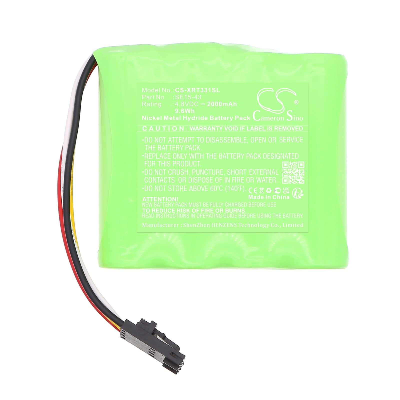 4.8V, Ni-MH, 2000mAh, Battery fits X-Rite 331C Densitometer, 341C Densitometer, 9.6Wh Equipment, Survey, Test Cameron Sino Technology Limited