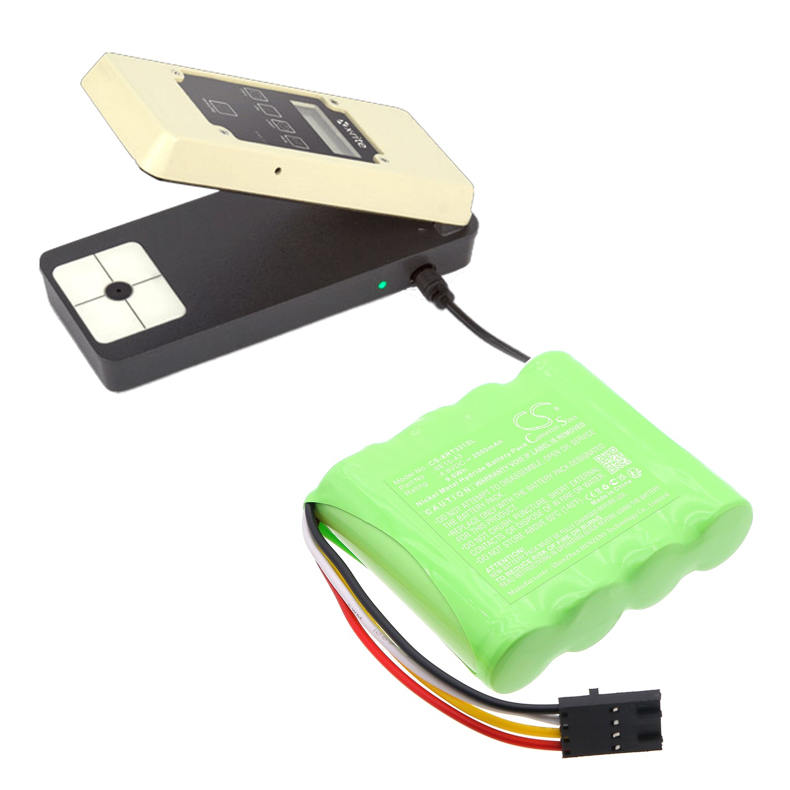 4.8V, Ni-MH, 2000mAh, Battery fits X-Rite 331C Densitometer, 341C Densitometer, 9.6Wh Equipment, Survey, Test Cameron Sino Technology Limited