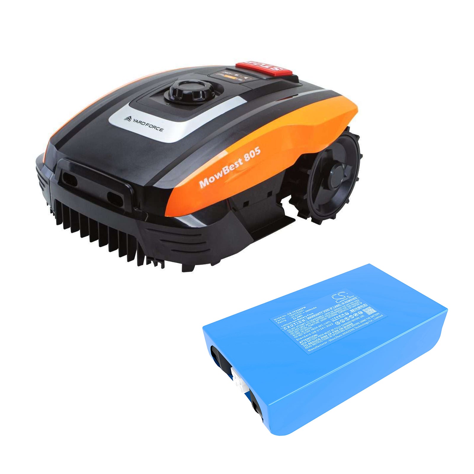 20V, Li-ion, 2600mAh, Battery fits Yard Force Easymow 260, MB 400, 52Wh Lawn Mowers Cameron Sino Technology Limited