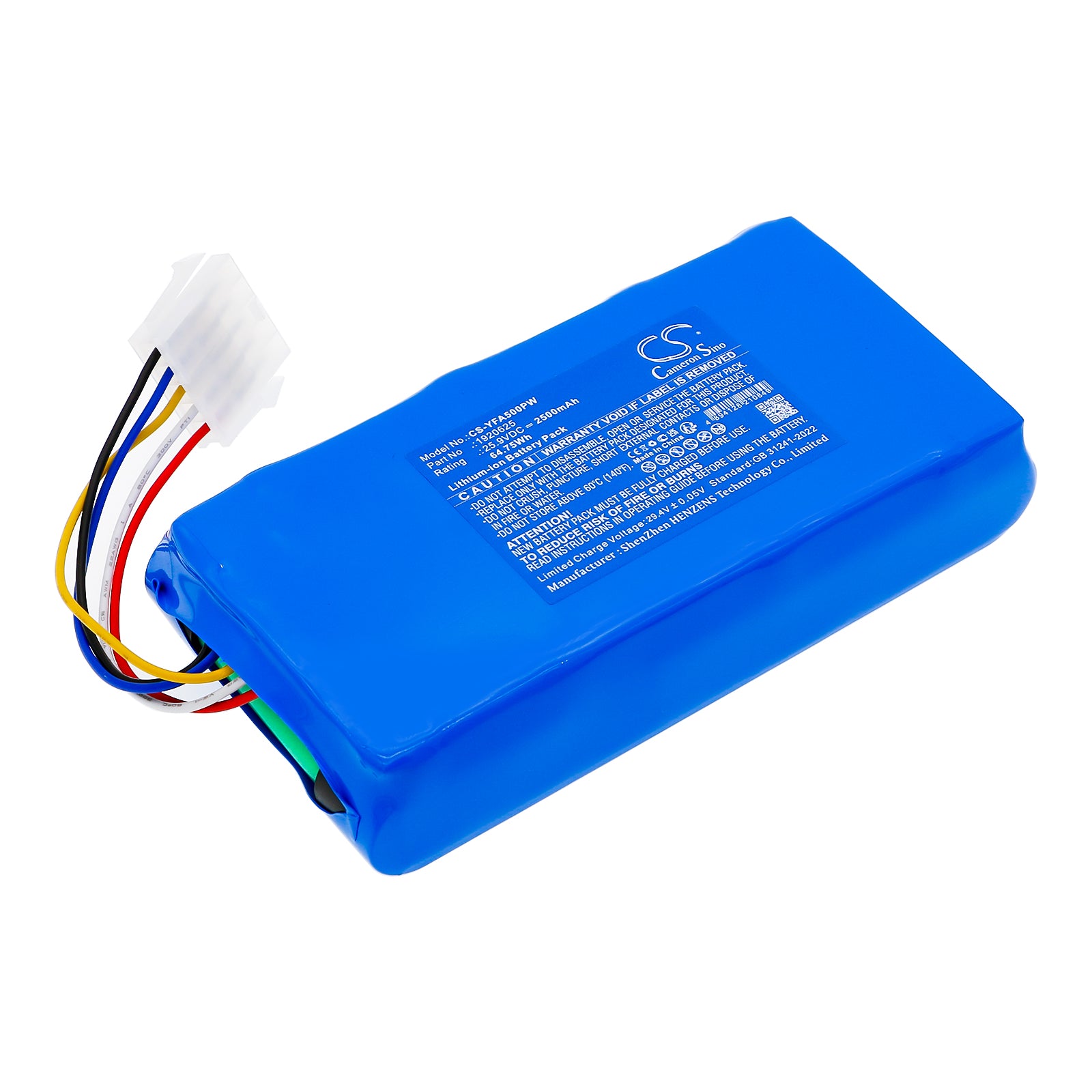 25.9V, Li-ion, 2500mAh, Battery fits Yard Force Classic 500, Classic 500 B, 64.75Wh Lawn Mowers Cameron Sino Technology Limited