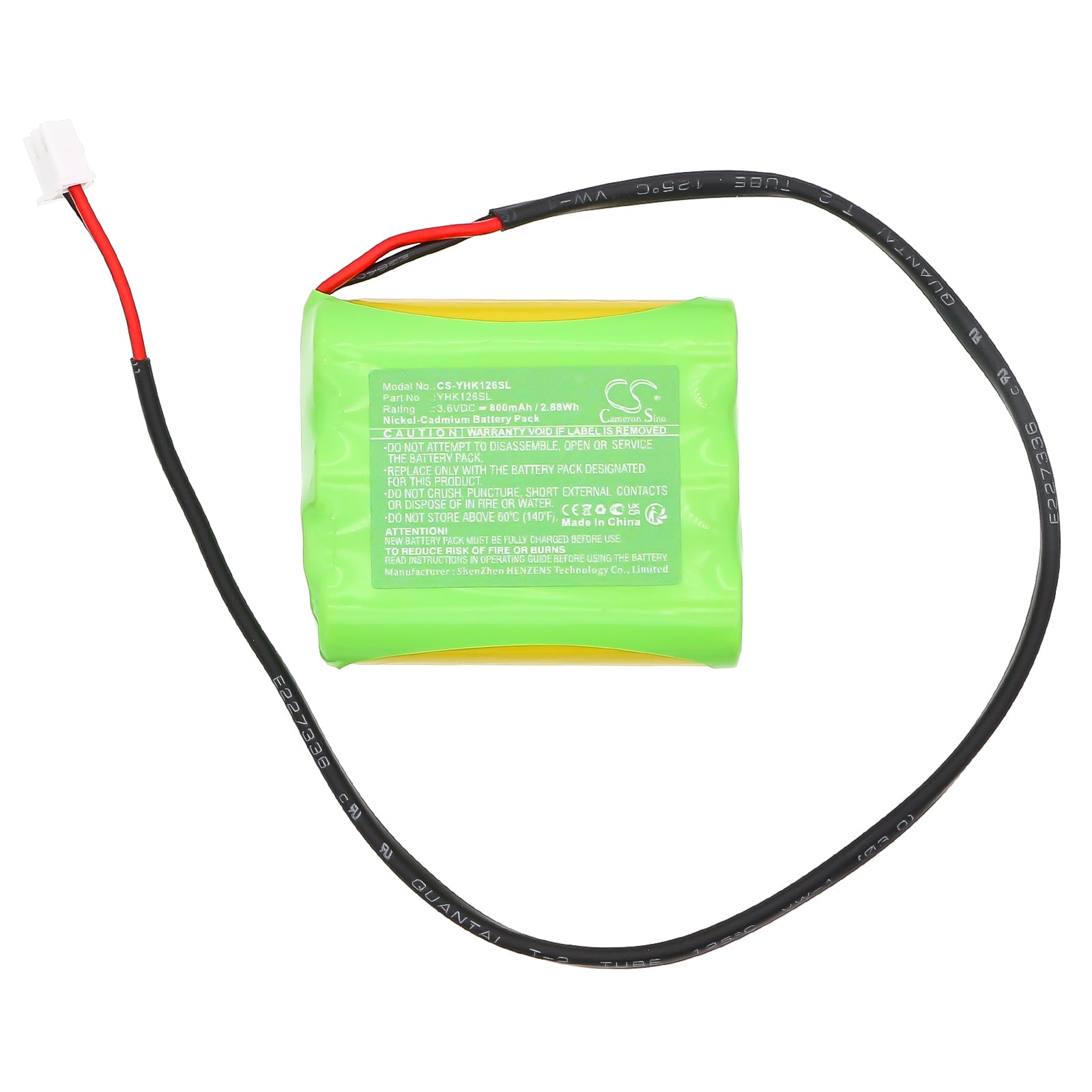 3.6V, Ni-CD, 800mAh, Battery fits PLC, 2.88Wh PLC Cameron Sino Technology Limited