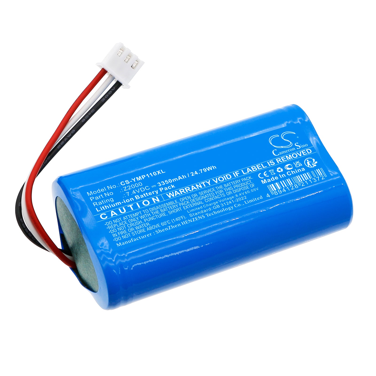 7.4V, Li-ion, 3350mAh, Battery fits Yeacomm M60, S10, 24.79Wh Cable Modem Cameron Sino Technology Limited
