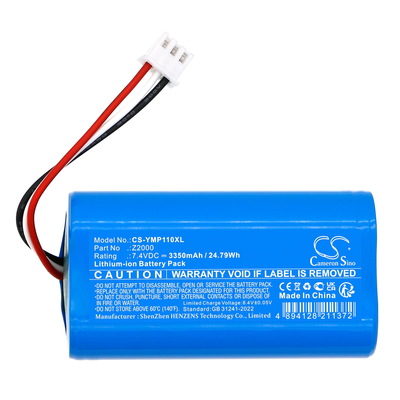 7.4V, Li-ion, 3350mAh, Battery fits Yeacomm M60, S10, 24.79Wh Cable Modem Cameron Sino Technology Limited