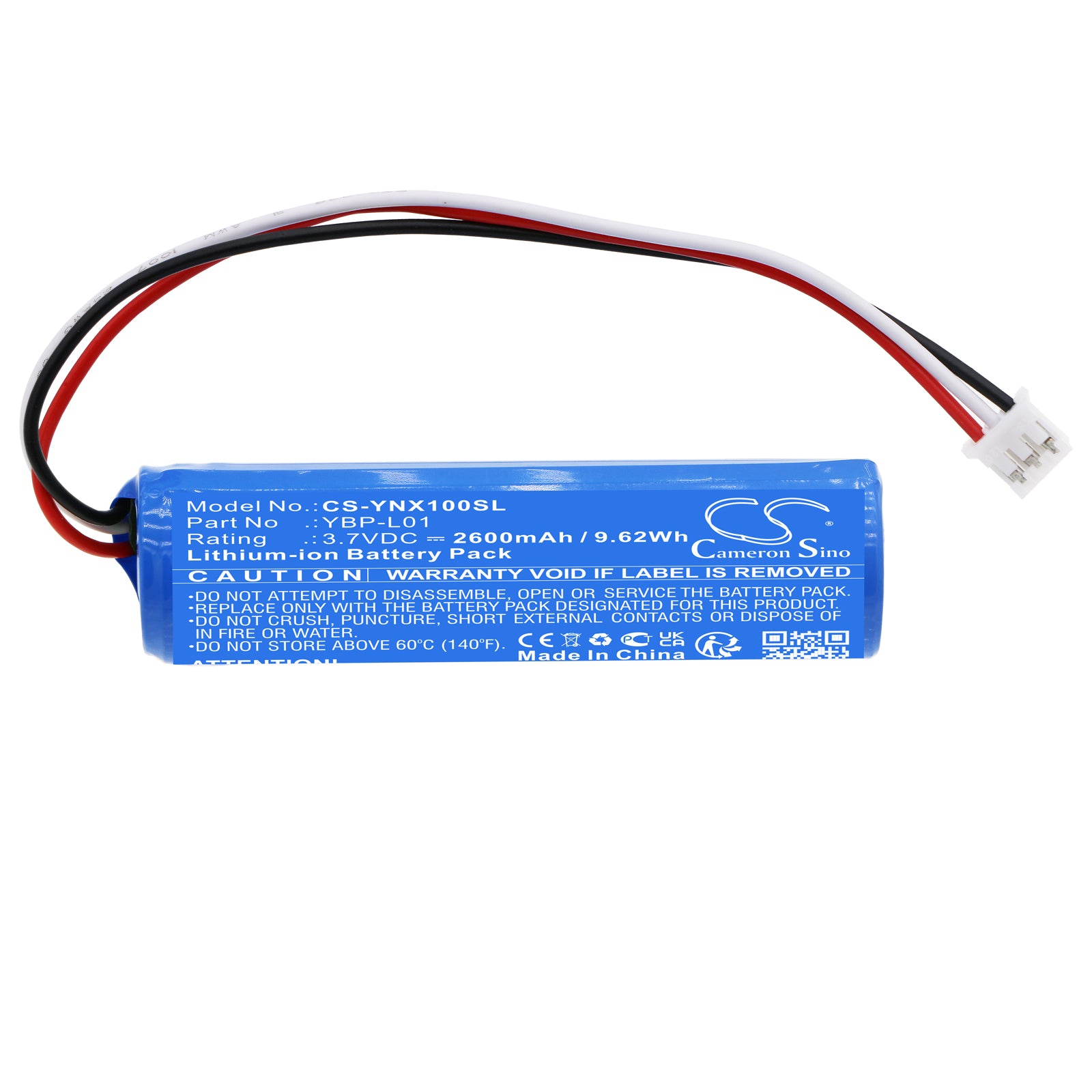 Li-ion, Speaker Battery fits Yamaha Nx-p100, 3.7V, 2600mAh Speaker Cameron Sino Technology Limited