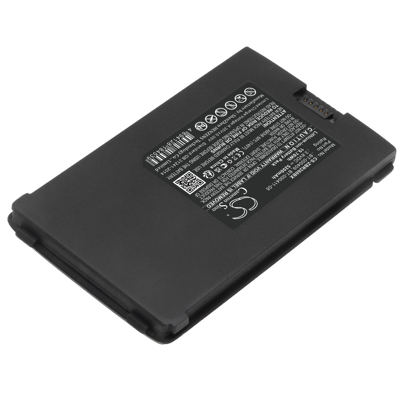 3.8V, Li-ion, 5200mAh, Battery fits Zebra TC21, TC26, 19.76Wh Barcode Scanner Cameron Sino Technology Limited