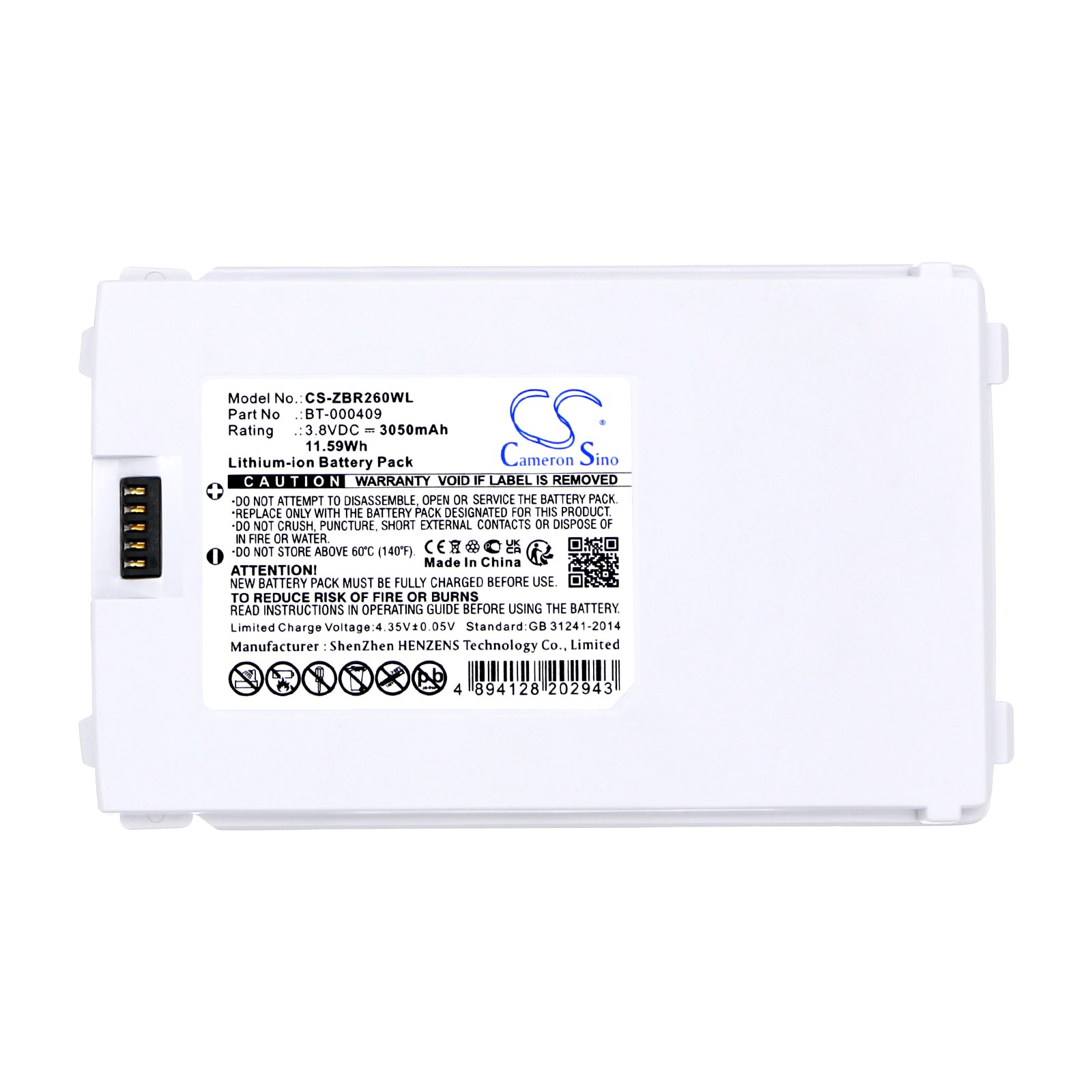 Li-ion, Barcode Scanner Battery fits Zebra Tc21, Tc210, 3.8V, 3050mAh Barcode Scanner Cameron Sino Technology Limited