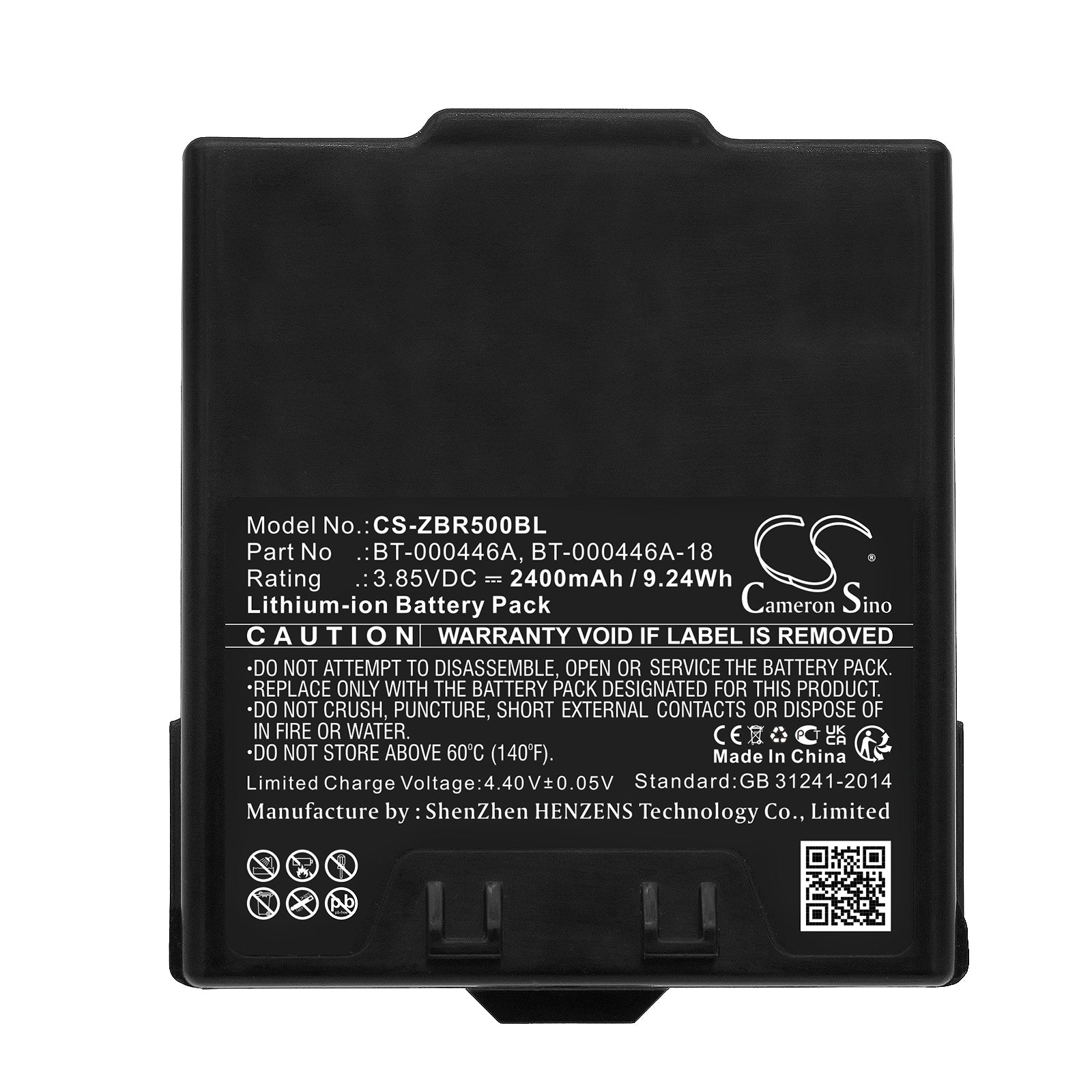 Li-ion, Barcode Scanner Battery fits Zebra Wr50, Ws50, 3.85V, 2400mAh Barcode Scanner Cameron Sino Technology Limited