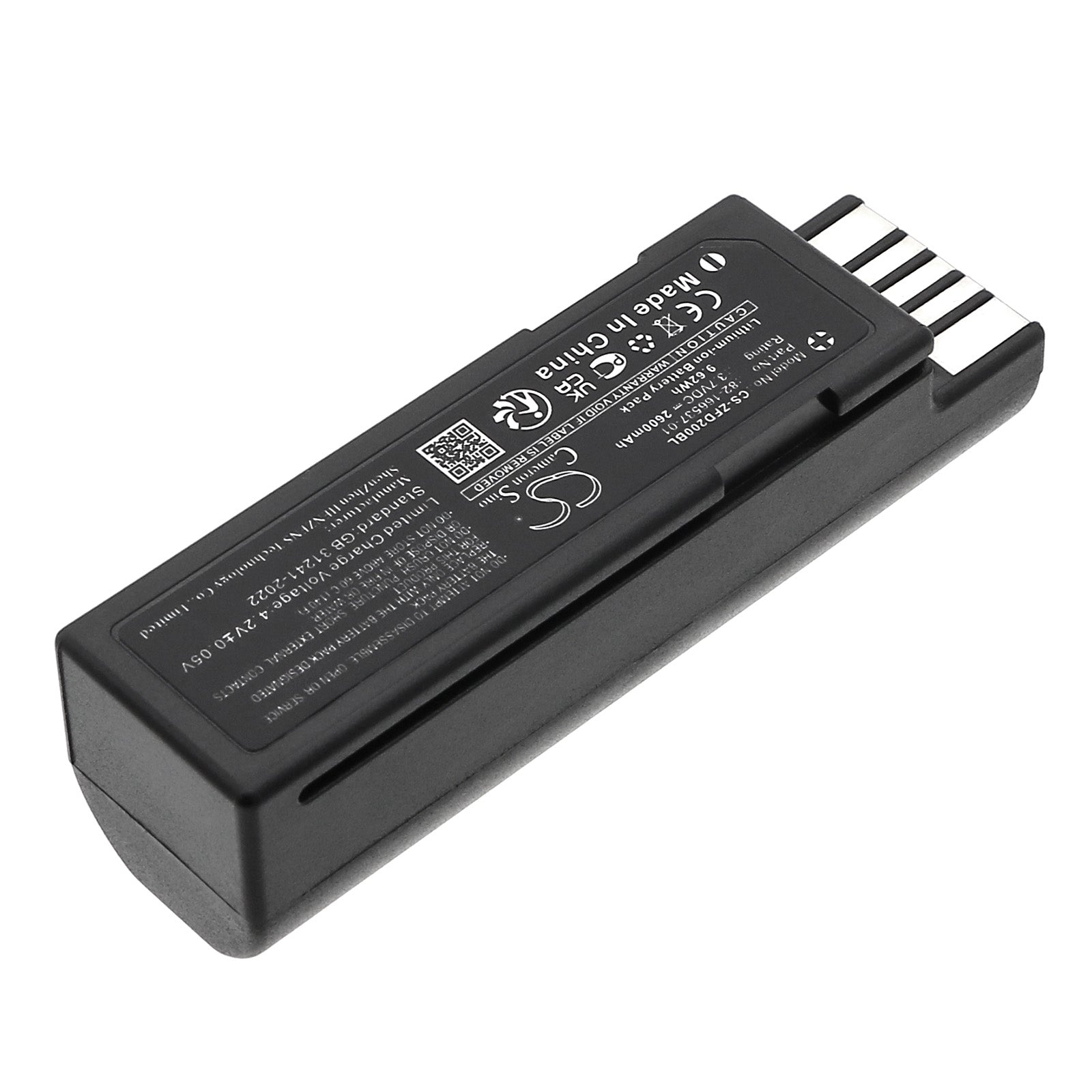 3.7V, Li-ion, 2600mAh, Battery fits Zebra RFD2000, 9.62Wh Barcode Scanner Cameron Sino Technology Limited