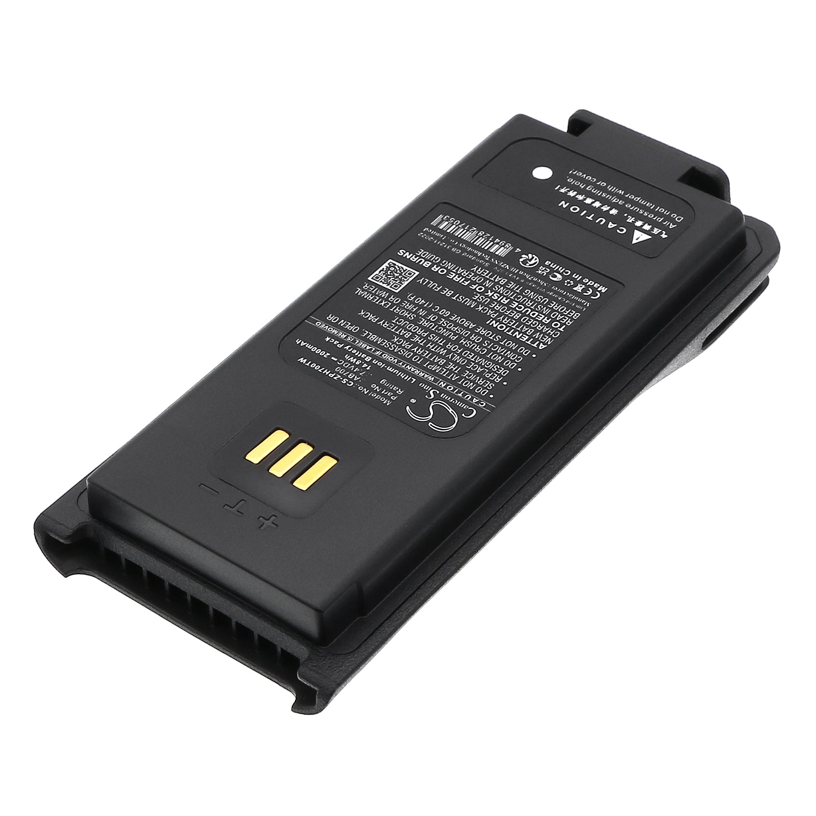 7.4V, Li-ion, 2000mAh, Battery fits ZTE GH650, PH700, 14.8Wh Two-Way Radio Cameron Sino Technology Limited