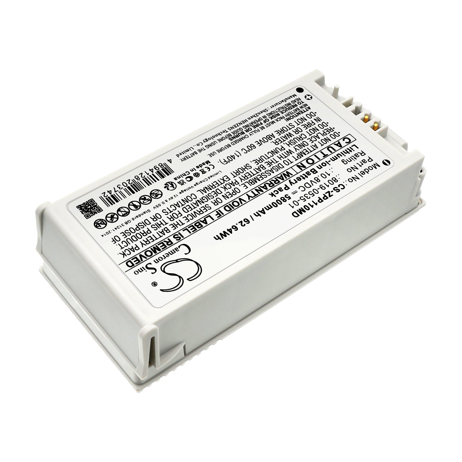 Li-ion, Medical Battery fits Zoll Aed Pro, Cct, 10.8V, 5800mAh Medical Cameron Sino Technology Limited