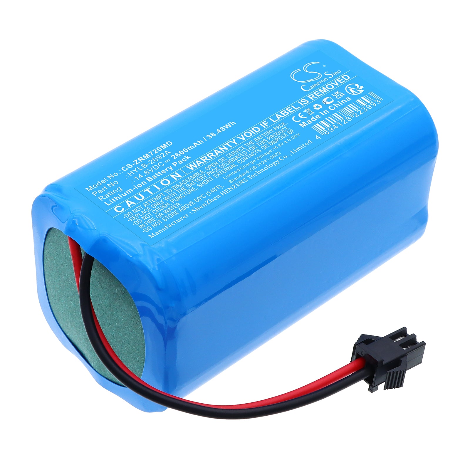 14.8V, Li-ion, 2600mAh, Battery fits Zoncare PM7000D, 38.48Wh Medical Cameron Sino Technology Limited