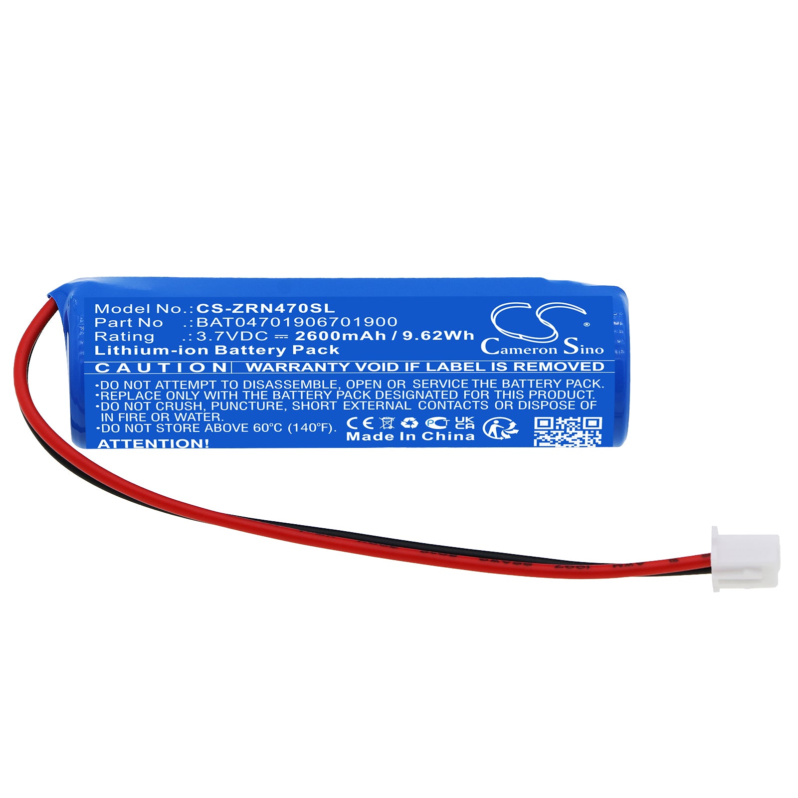 Li-ion, Portable Led Desk Lamp Battery fits Sigor Nudrop, Zafferano Home, 3.7V, 2600mAh Portable Led Desk Lamp Cameron Sino Technology Limited