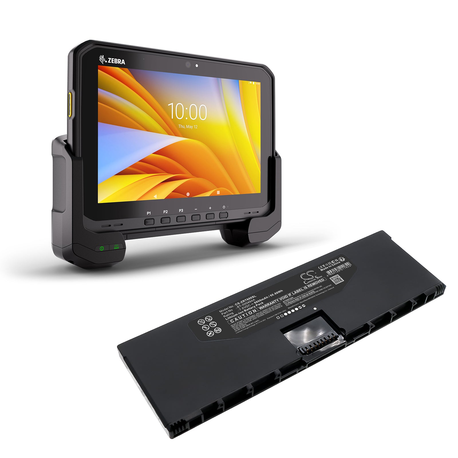 7.6V, Li-ion, 8800mAh, Battery fits Zebra ET6X, ET6XW, 66.88Wh Tablet Cameron Sino Technology Limited
