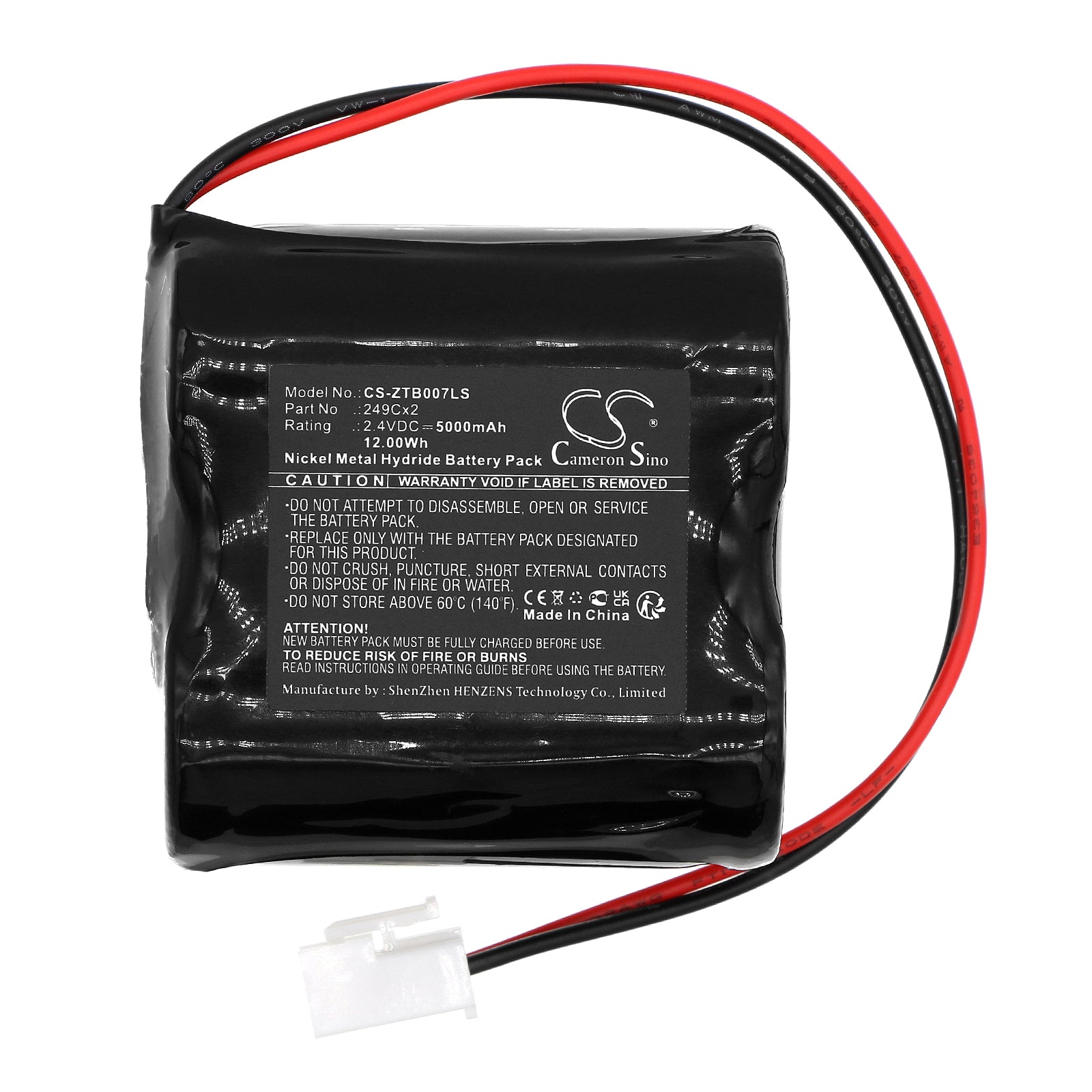 Ni-MH, Emergency Lighting Battery fits Zumtobel 00072883, 72883, 2.4V, 5000mAh Emergency Lighting Cameron Sino Technology Limited