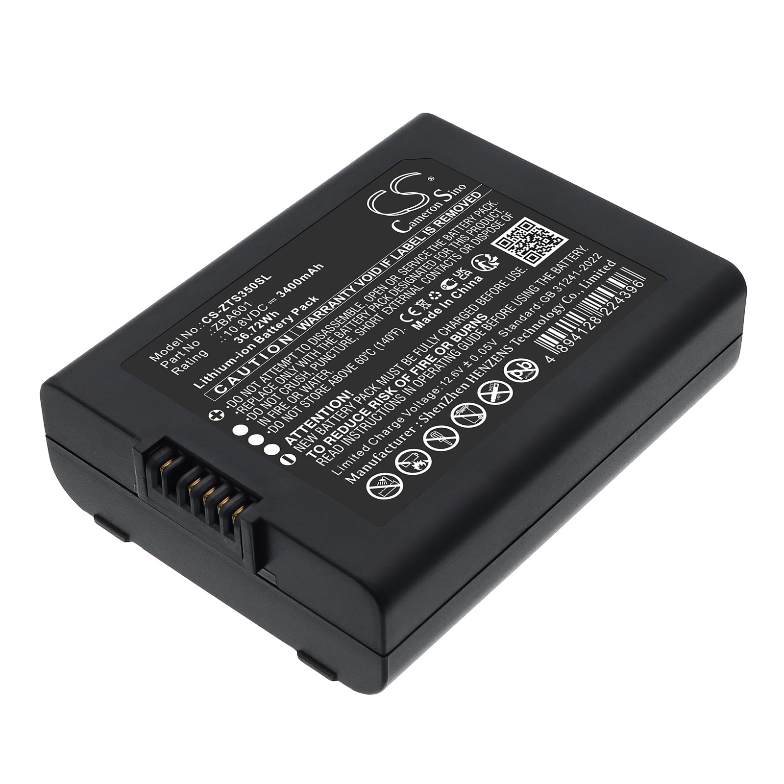 10.8V, Li-ion, 3400mAh, Battery fits GeoMax Zenith 35 GPS GNSS, Zenith35, 36.72Wh Equipment, Survey, Test Cameron Sino Technology Limited
