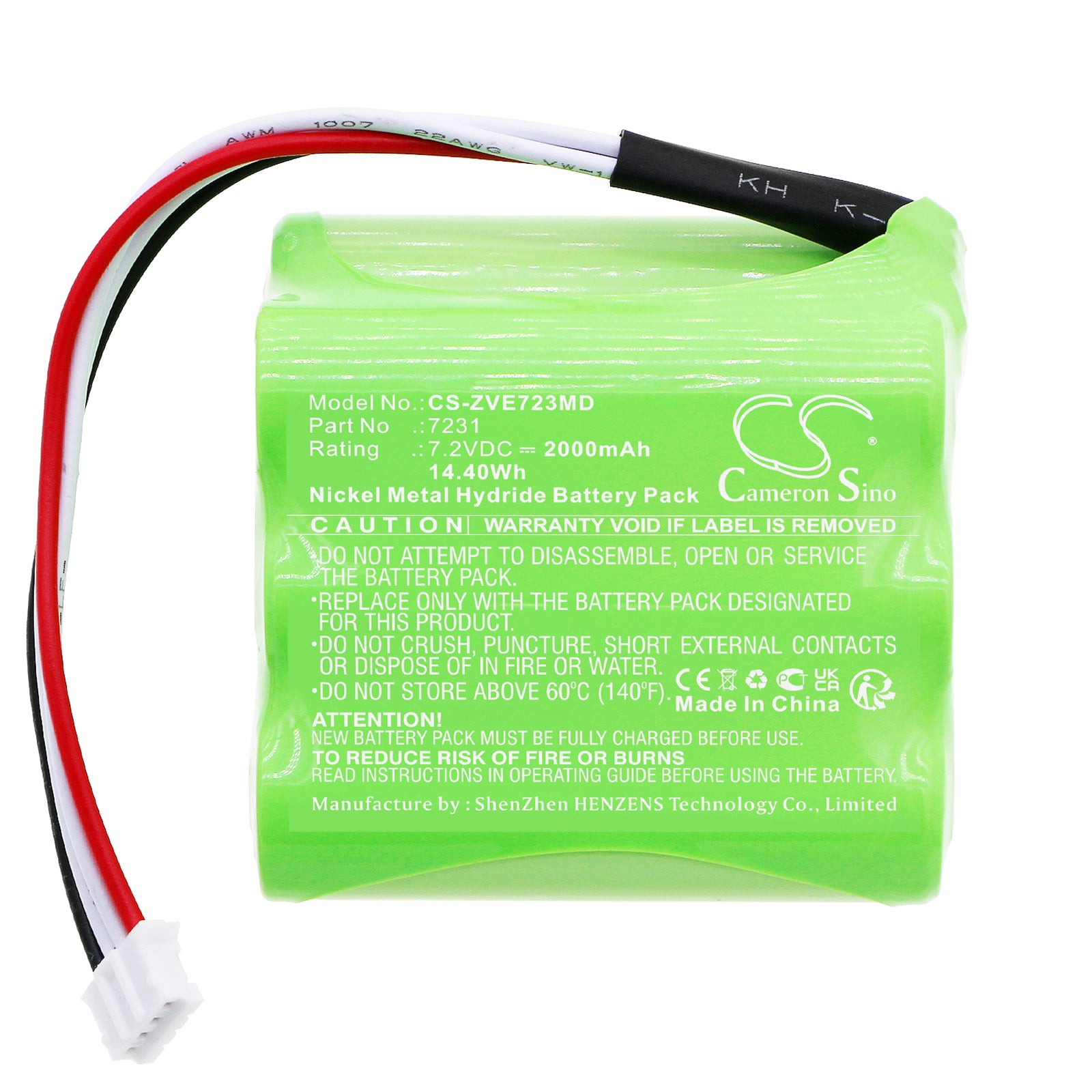 Ni-MH, Medical Battery fits Zevex Enteralite, 7.2V, 2000mAh Medical Cameron Sino Technology Limited