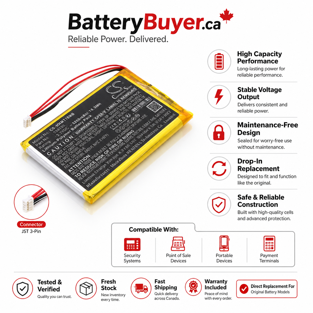3.7V, Li-Polymer, 5000mAh, Battery fits V Tech LF915, LF920, 18.5Wh BabyPhone Cameron Sino Technology Limited