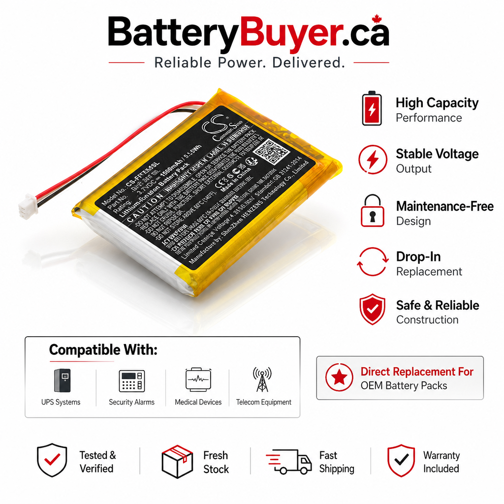 3.7V, Li-Polymer, 3000mAh, Battery fits Eufy SpaceView Baby Monitor E110, T8300-M | HelloBaby HB40, 11.1Wh BabyPhone Cameron Sino Technology Limited