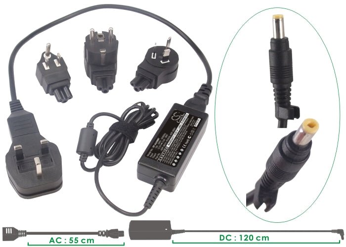AC to DC Battery Charger fits Asus, Eee Pc 2g Linux, Eee Pc 2g Surf (256 Ram), Eee Pc 2g Surf/linux Charger/Adapter Cameron Sino Technology Limited