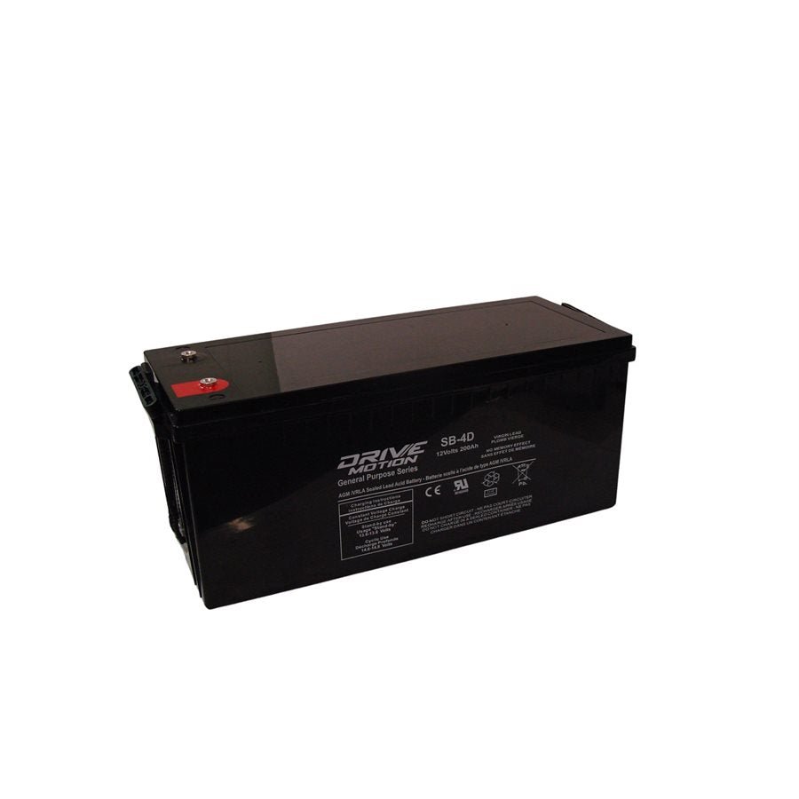 Drive Motion SB-4D AGM Battery fits 12V-200 Ah (4D) Sealed Lead Acid Batteries Drivemotion