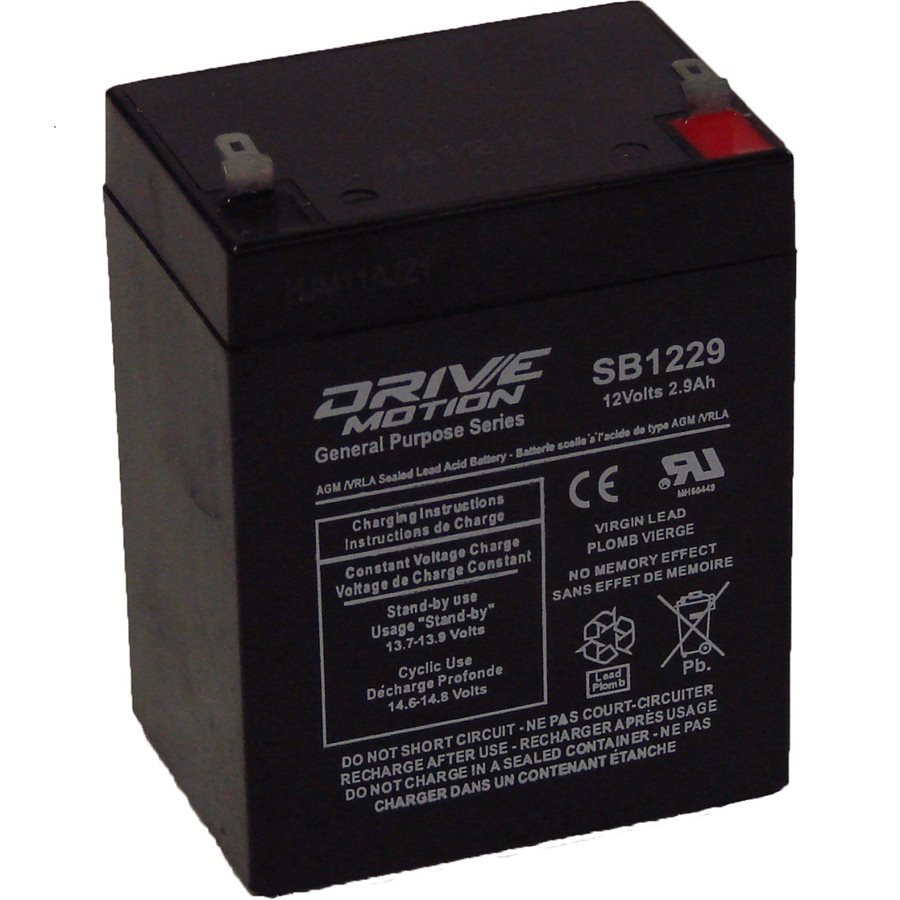 AGM Battery fits 12V-2.9 Ah Sealed Lead Acid Batteries Drivemotion