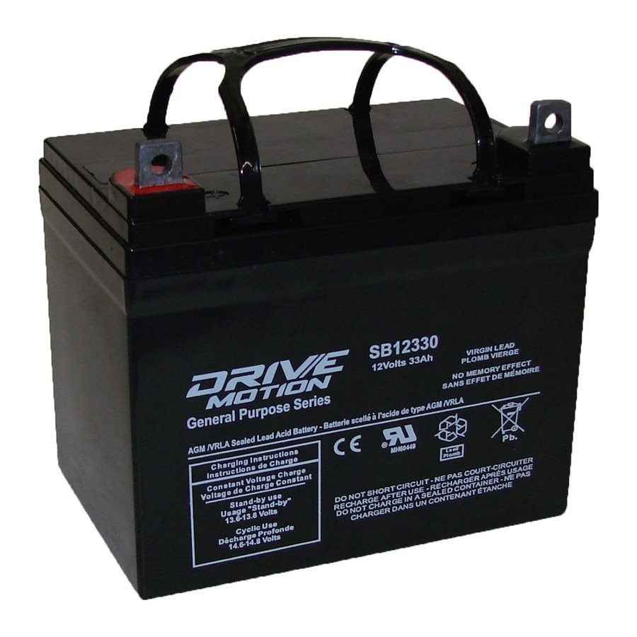 AGM Battery fits 12V-33 Ah (U1) Sealed Lead Acid Batteries Drivemotion