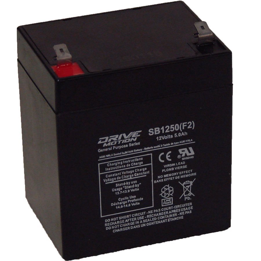 AGM Battery fits 12V-5.0 Ah F2 Terminal Sealed Lead Acid Batteries Drivemotion