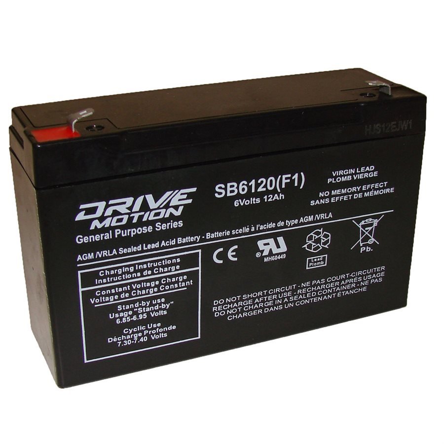 AGM Battery fits 6V-12 Ah Sealed Lead Acid Batteries Drivemotion