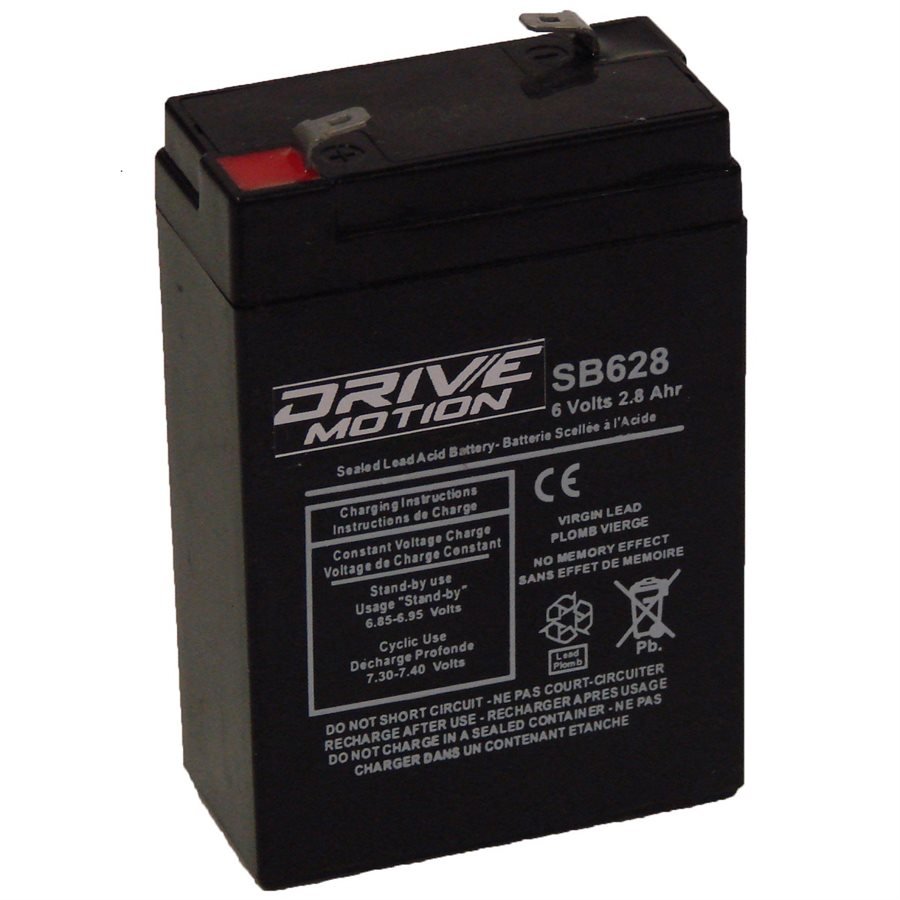 AGM Battery fits 6V-2.8 Ah Sealed Lead Acid Batteries Drivemotion