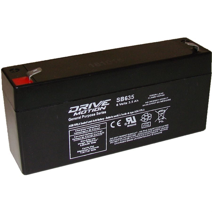 AGM Battery fits 6V-3.5 Ah Sealed Lead Acid Batteries Drivemotion