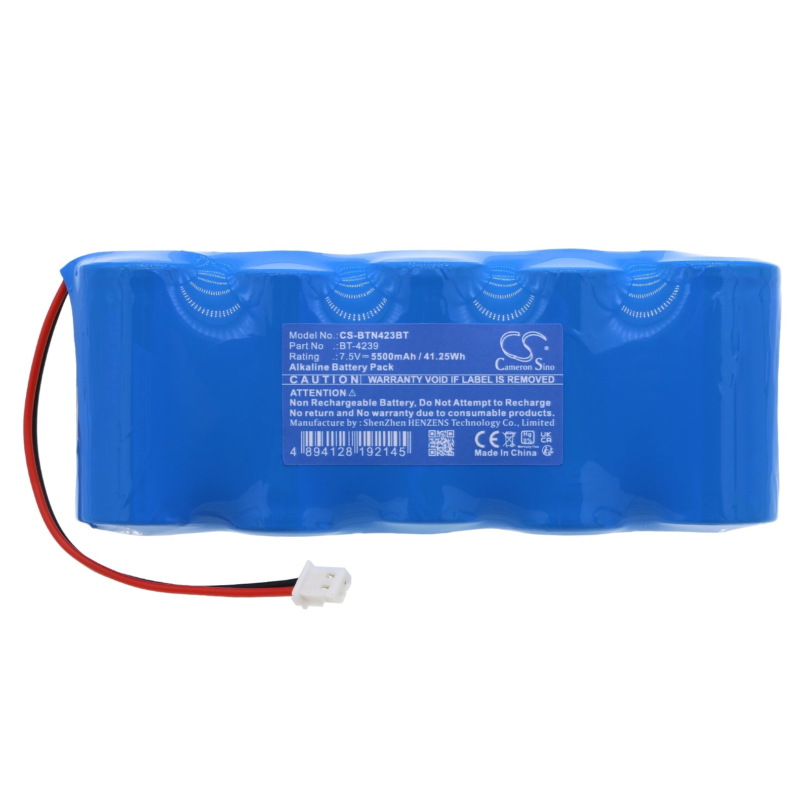 Alkaline, Alarm System Battery fits Bticino 4239, 7.5V, 5500mAh Alarm System Cameron Sino Technology Limited