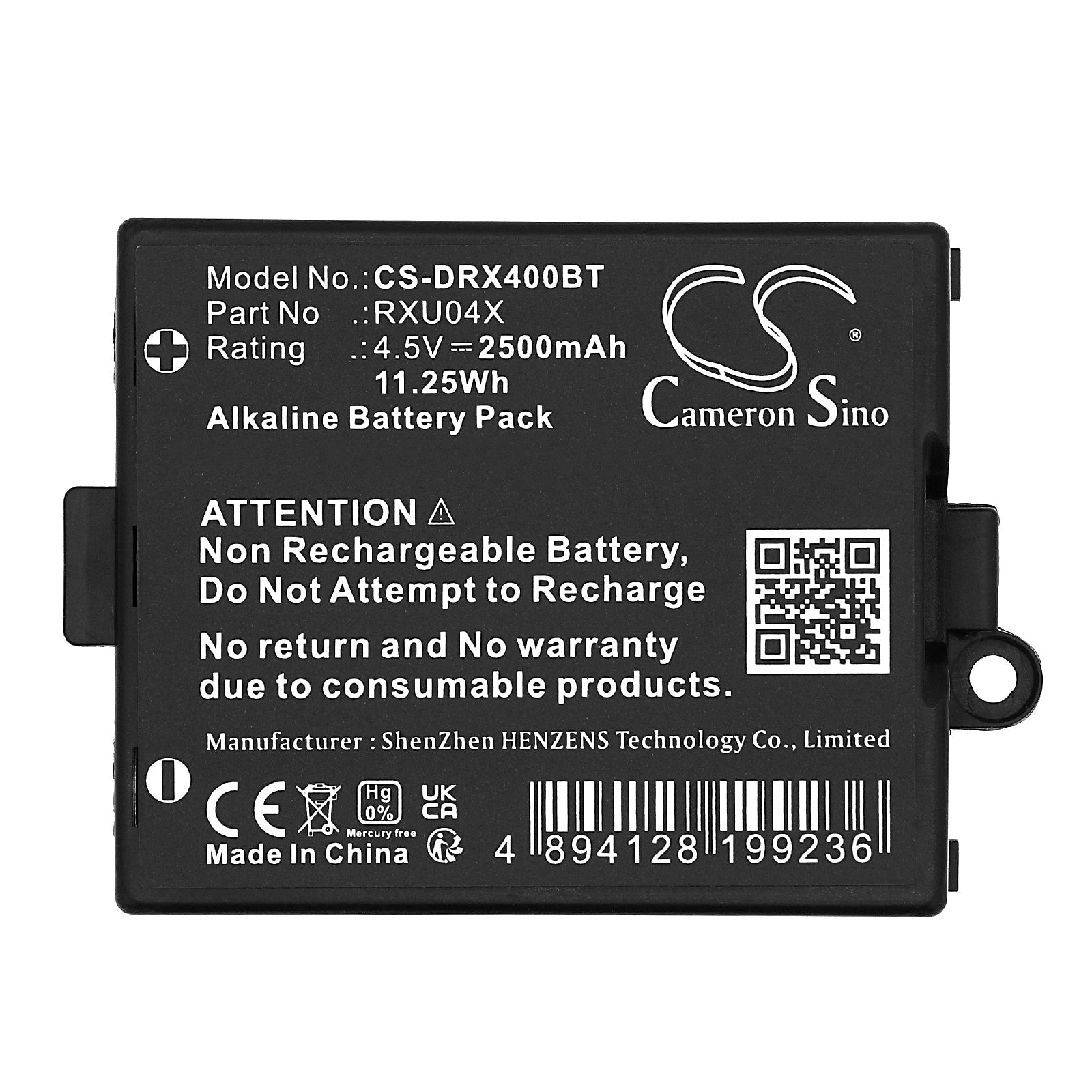Alkaline, Alarm System Battery fits Daitem D18 Codeeinrichtung Sa660ax, 4.5V, 2500mAh Alarm System Cameron Sino Technology Limited