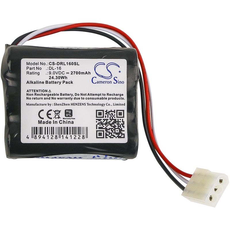 Alkaline Battery fits Kaba Ilco, 700, Bl09, Il22 9.0V, 2700mAh Door Lock Cameron Sino Technology Limited