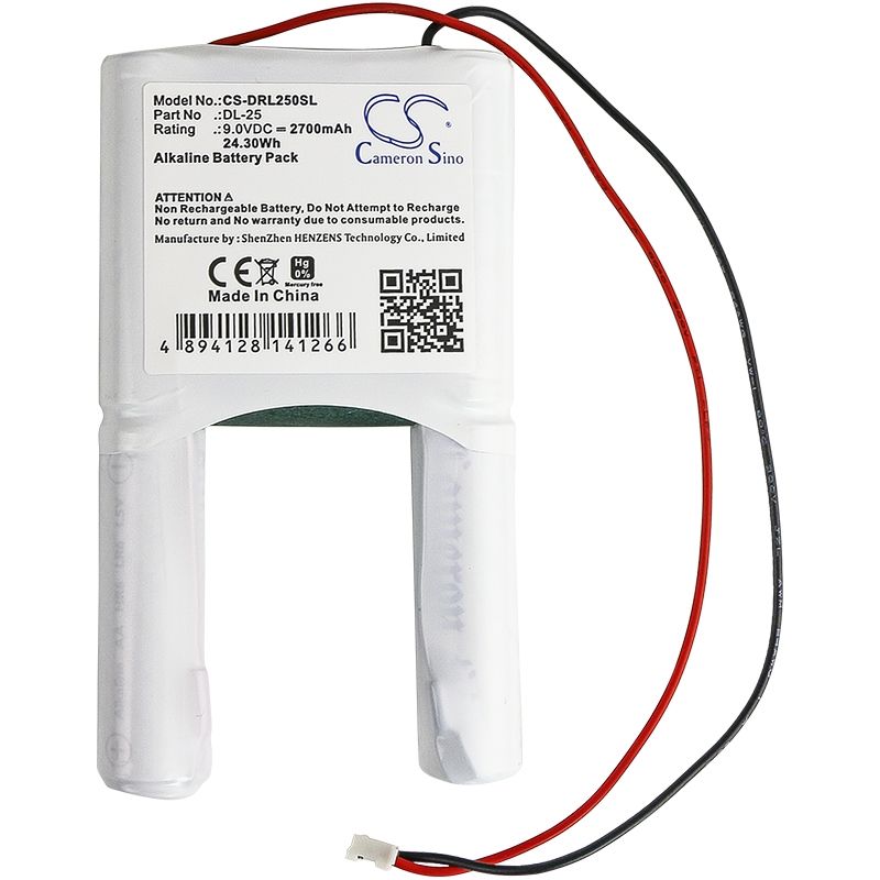 Alkaline Battery fits Kiesub, Kie101-6ap-1, Nabc, Htl10 9.0V, 2700mAh Door Lock Cameron Sino Technology Limited