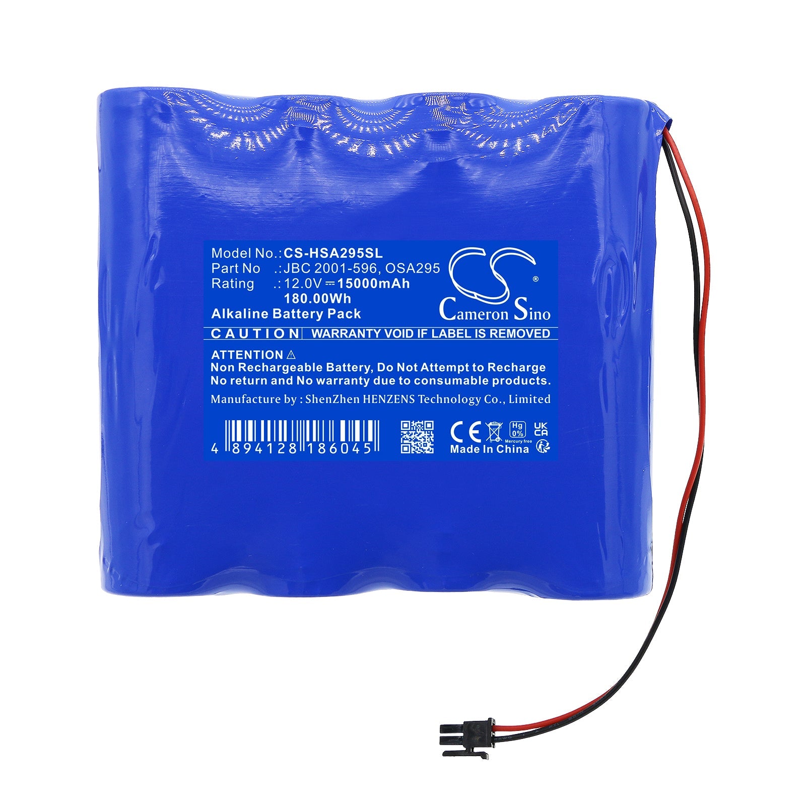 Alkaline, Equipment, Survey, Test Battery fits Hart Intercivic Demo Eslate, 12.0V, 15000mAh Equipment, Survey, Test Cameron Sino Technology Limited