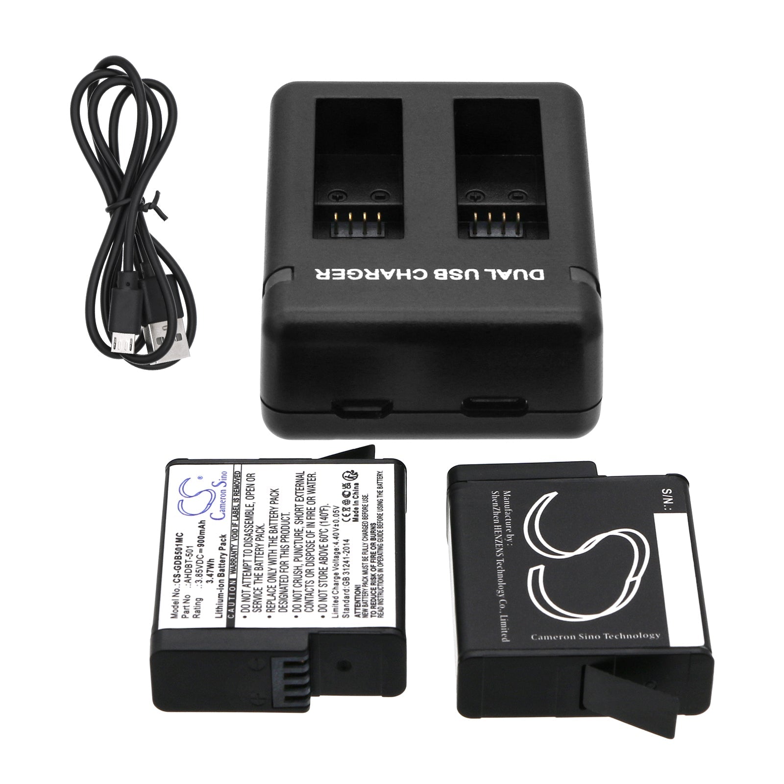 Battery Charger fits Gopro 601-10197-00, Aabat-001 Battery Charger Cameron Sino Technology Limited