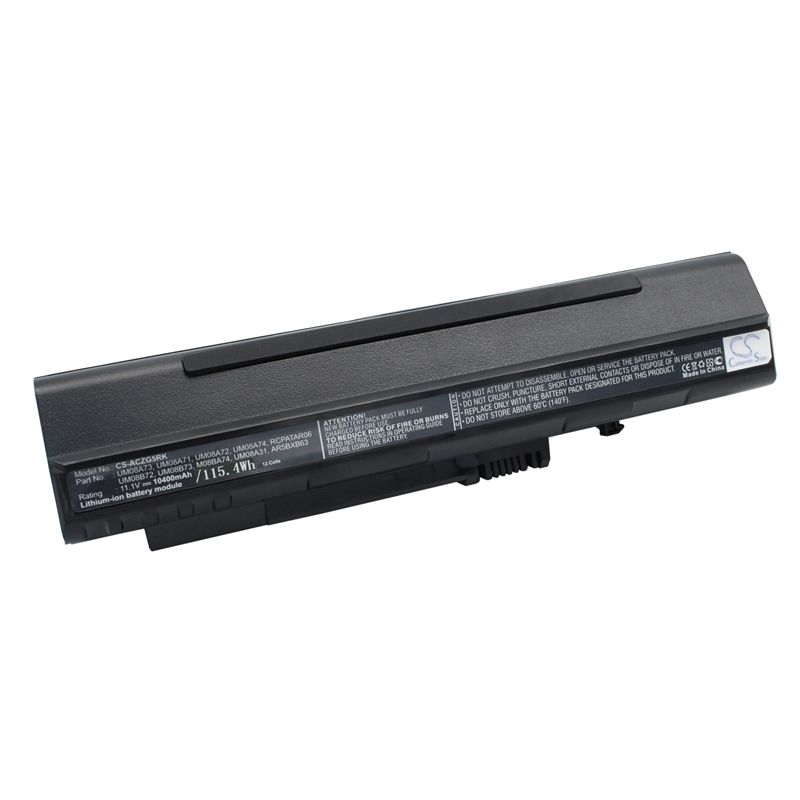 Black 11.1V 10400mAh Acer, Aspire One 10.1"" (black), Aspire One 8.9"" (black) Replacement Battery Notebook & Laptop Cameron Sino Technology Limited