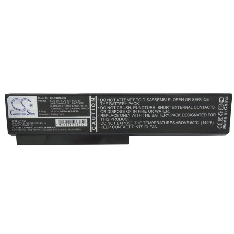 Black 11.1V 4400mAh Casper, Tw8, Fujitsu, Sw8 Replacement Battery Notebook & Laptop Cameron Sino Technology Limited
