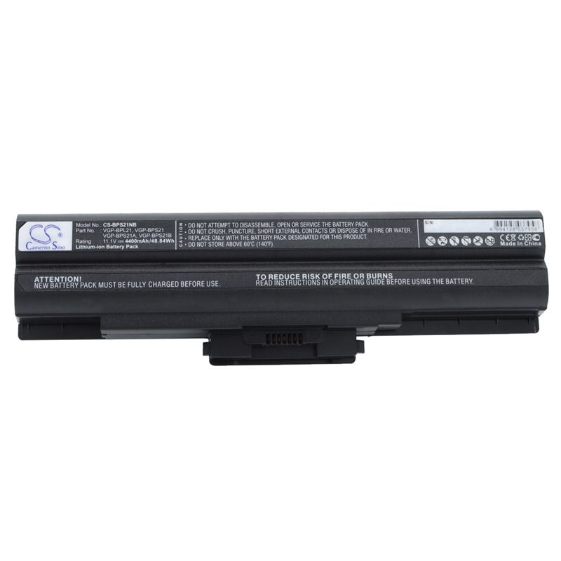 Black 11.1V 4400mAh Sony, aio Vpcf11jfx/b Vaio Vpcf11m1e, pcg-61411l, pcg-81113l Replacement Battery Notebook & Laptop Cameron Sino Technology Limited