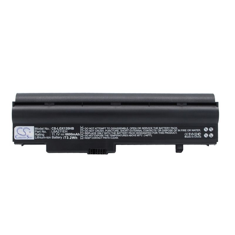 Black 11.1V 6600mAh Lg, X120, X120-g, X120-h Replacement Battery Notebook & Laptop Cameron Sino Technology Limited