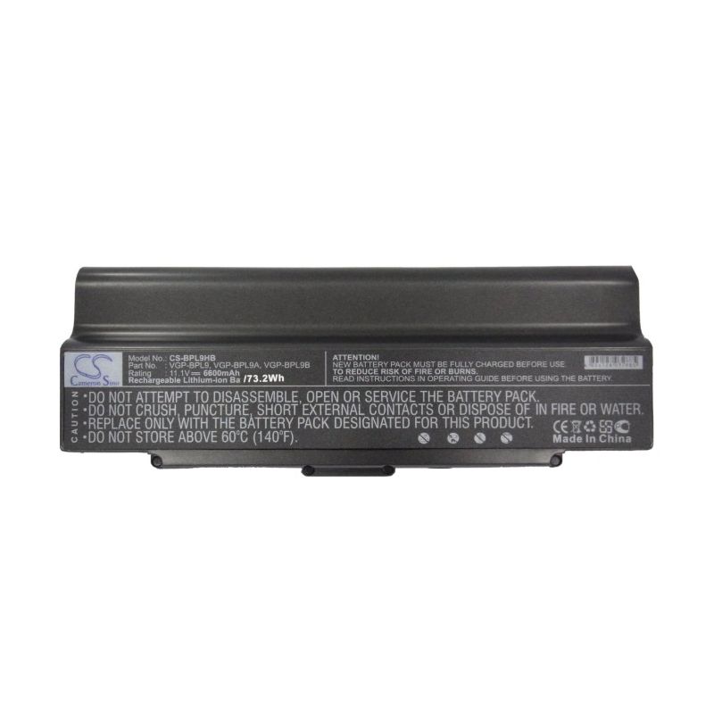 Black 11.1V 6600mAh Sony, aio Vgn-ar760, vaio Pcg-5g1l, vaio Pcg-5g2l Replacement Battery Notebook & Laptop Cameron Sino Technology Limited