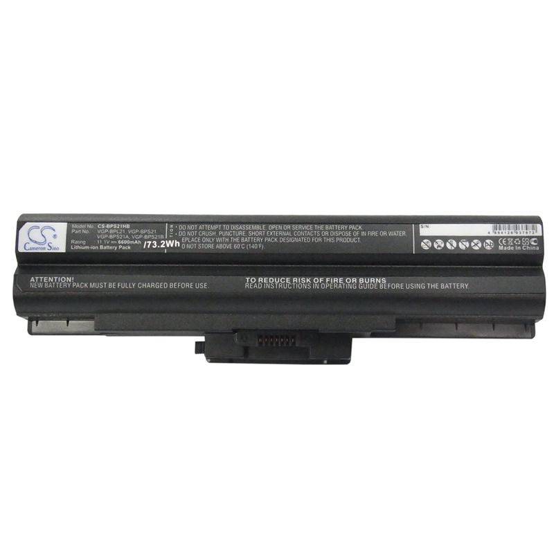 Black 11.1V 6600mAh Sony, aio Vpcf11jfx/b Vaio Vpcf11m1e, pcg-81311l, vaio Vgn-aw41jf Replacement Battery Notebook & Laptop Cameron Sino Technology Limited