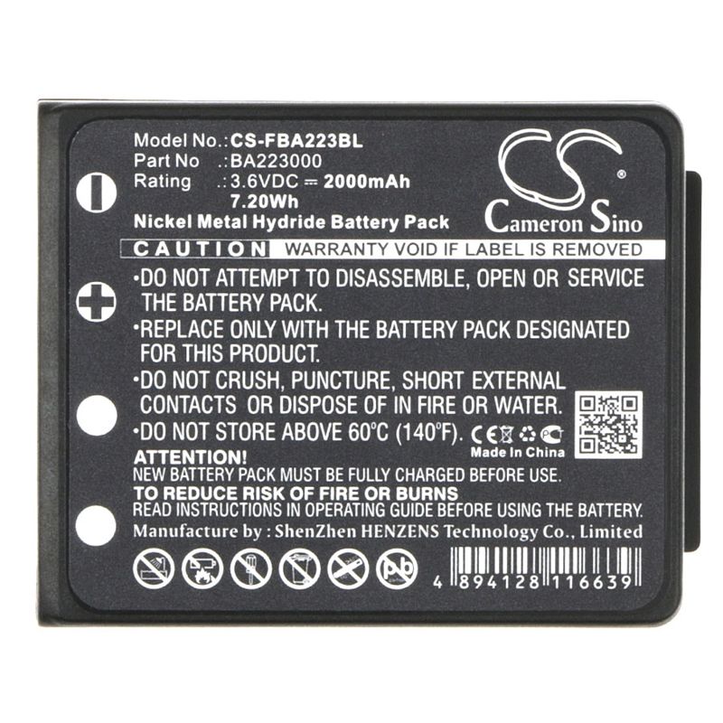 Black 3.6V 2000mAh Hbc, Radiomatic Keynote, Radiomatic Linus 4, Radiomatic Micron 4 Replacement Battery Crane Remote Control Cameron Sino Technology Limited